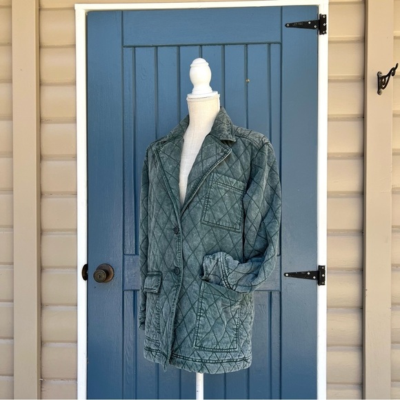 Young Fabulous & Broke Walker Quilted
Jacket Green Mineral Wash Women Size XS - Picture 2 of 9